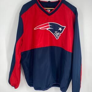 New England Patriots Jersey Pullover Men XL NFL Team Apparel Pockets Embroidered
